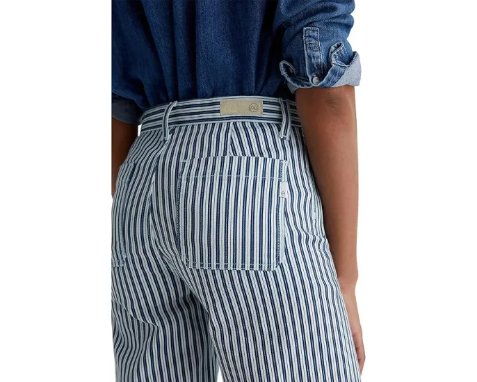 Джинсы AG Jeans Kassie с широкими штанинами и полосатым принтом