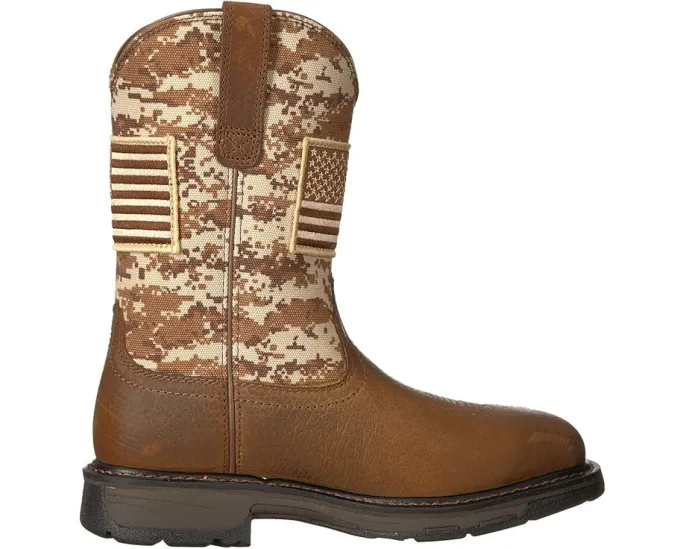 Рабочие ботинки Ariat Workhog Patriot с защитным стальным носком и квадратным мысом