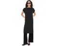 Платье Eileen Fisher с воротником-воронкой и короткими рукавами