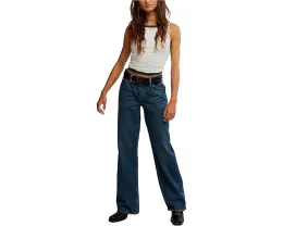 Джинсы Free People Tennessee Low Rise Bf с поясом на шлевках и пятью карманами