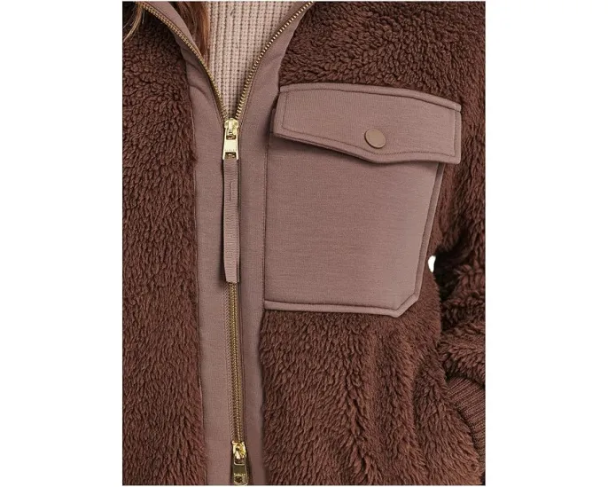 Куртка Lowell из шерпы от Varley с контрастным воротником