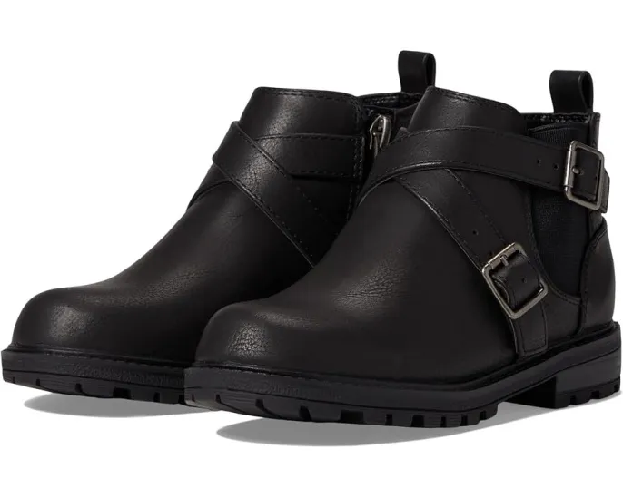 Детские ботинки Kylee от Nina Kids с квадратным носком Black Tumbled