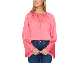 Топ CeCe с длинными рукавами реглан и V-образным вырезом