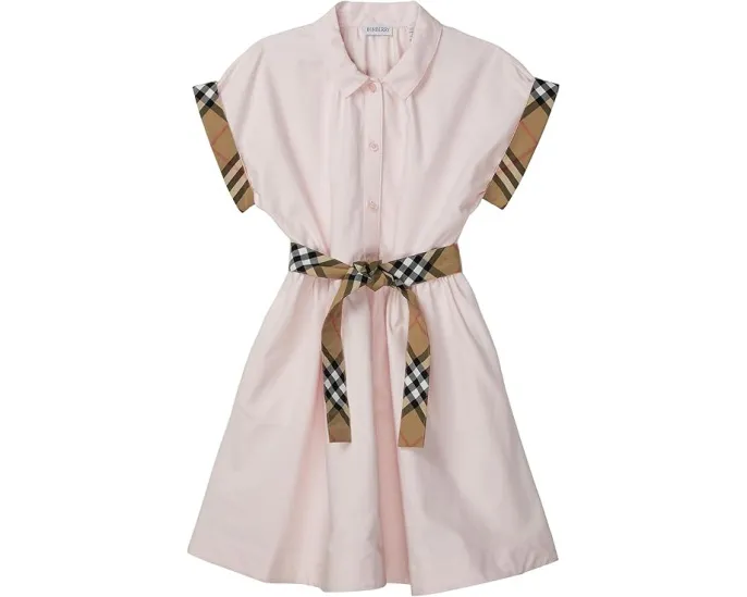 Платье Juliet в клетку для детей с короткими рукавами Burberry Kids