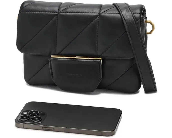 Компактный кроссбоди AllSaints Jupiter Quilt из стеганой кожи для вечера