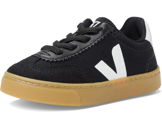 Детские кроссовки VEJA Small Volley Canvas из органического хлопка с круглым носком
