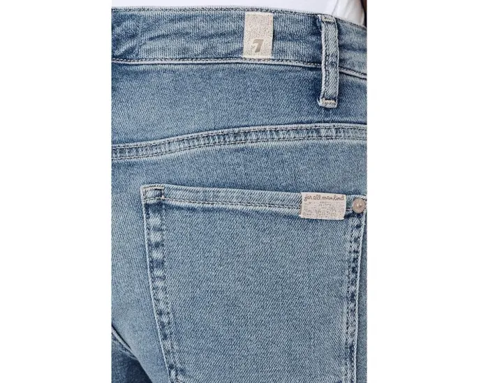 Джинсы 7 For All Mankind Calie Straight Ankle с высокой посадкой и прямым кроем