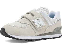 New Balance Kids 574 Core Hook & Loop кожаные кроссовки с липучкой