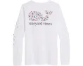 Футболка Vineyard Vines Santa Whale Icon с длинными рукавами и нагрудным карманом