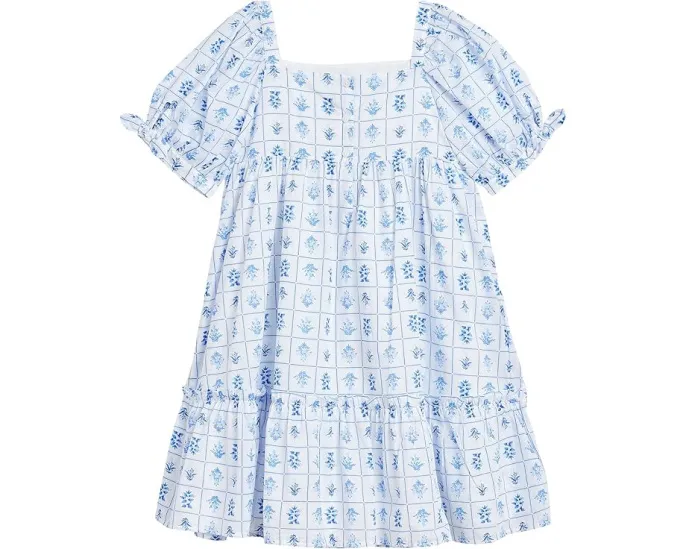 Платье Janie and Jack с плиточным принтом и буфами на рукавах