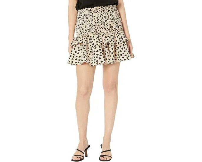 Юбка English Factory в горох с присборенной резинкой и ярусным подолом