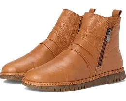 Ботильоны Rosado с двумя молниями и плиссированным верхом из мягкой кожи