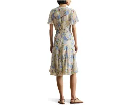 Платье Floral Crinkle Georgette Surplice от Lauren Ralph Lauren