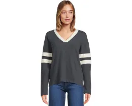 Футболка Faherty Sunwashed Slub с V-образным вырезом из органического хлопка