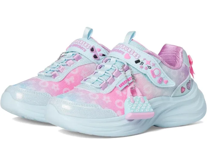 Детские кроссовки SKECHERS KIDS Power Jams 2.0 с подсветкой и сердечками