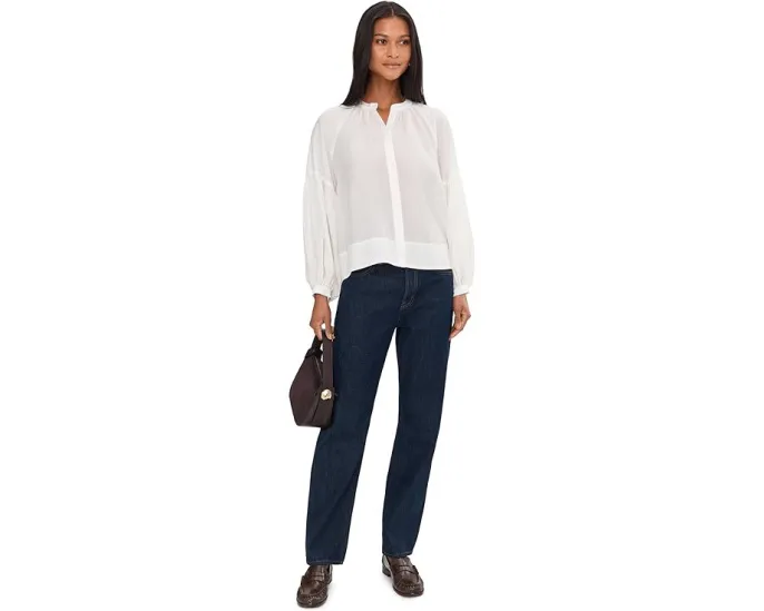 Топ Madewell Germaine с V-образным вырезом и рубашечным кроем
