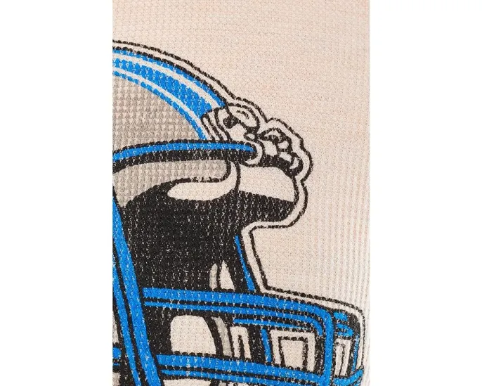 Укороченная термофутболка NFL Detroit Lions Helmet Crop Thermal с принтом