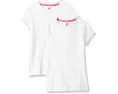 Футболка Jersey Cotton Tee для девочек (набор из 2) Hanes