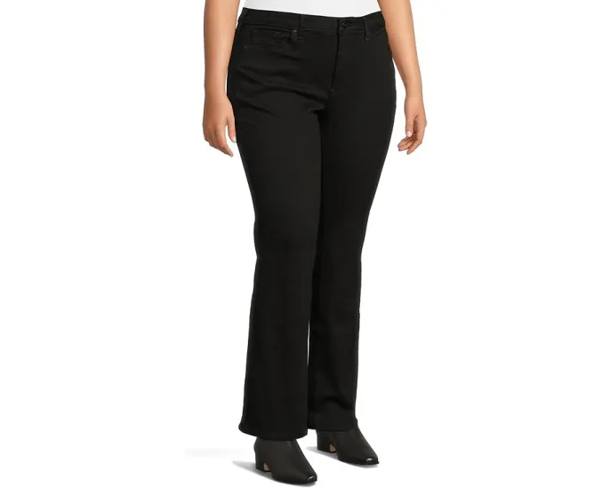 Джинсы NYDJ Plus Size Barbara Bootcut с технологией Lift Tuck и клешем в черном цвете