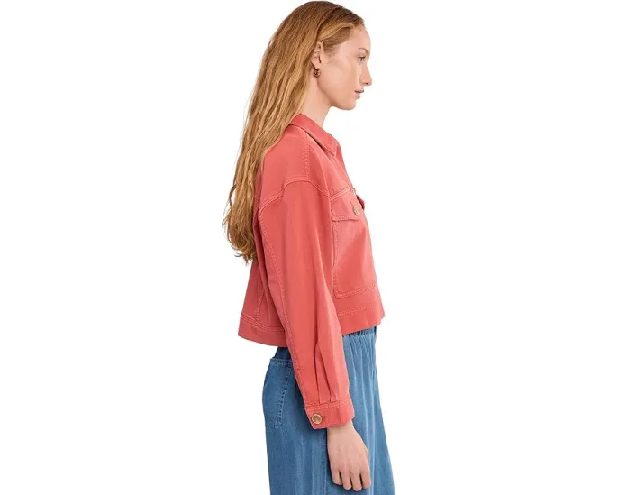 Petite Oversized Cropped Denim Jacket