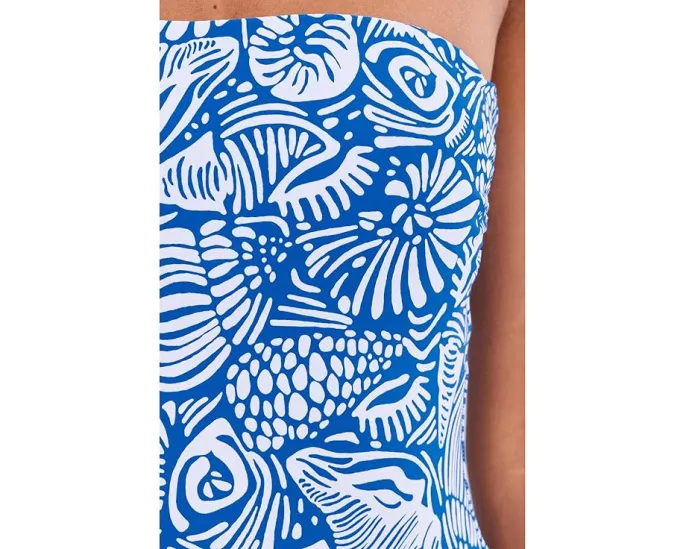 Цельный купальник Seafolly C Shells DD Bandeau со съемными бретелями и косточками