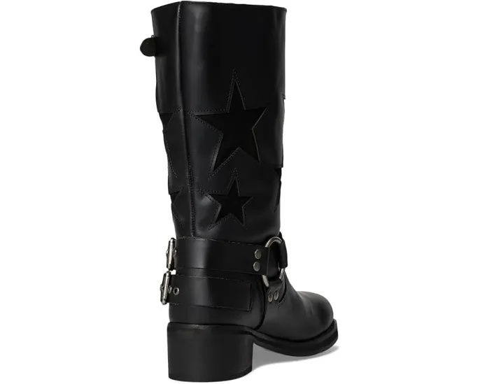 Кожаные ботинки Blacklist от Dingo с ремнями и квадратным каблуком