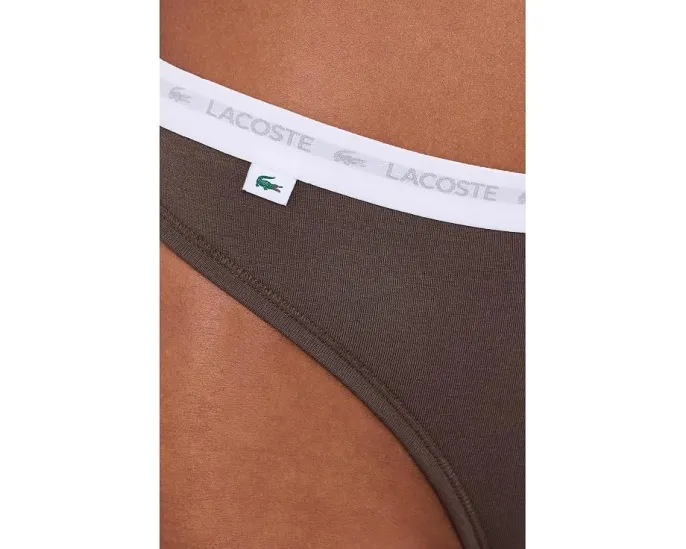 Lacoste 3 пары стрингов из эластичного хлопка с контрастным поясом