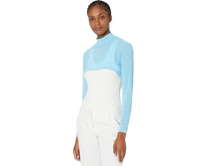 Кроп-топ Jamie Sadock с длинным рукавом и воротником стойкой SPF 35