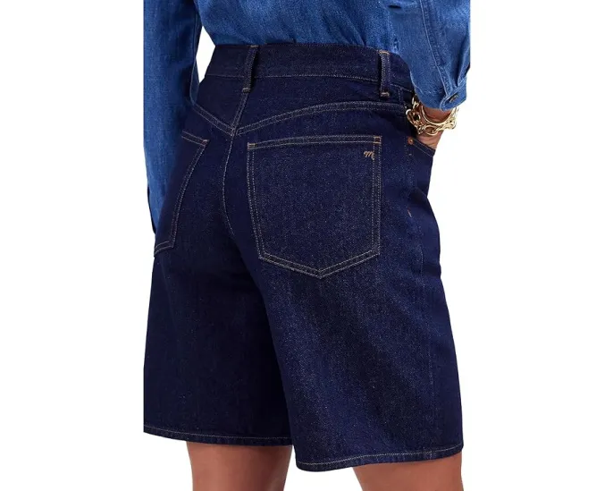 Бермуды Madewell с завышенной талией и длинным силуэтом