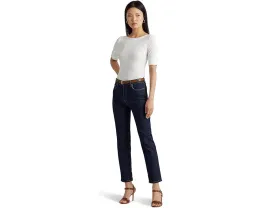 Топ с воротником-лодочкой Lauren Ralph Lauren из хлопка с эластаном