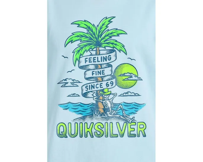 Детская футболка Skeleton Chillin с коротким рукавом и принтом Quiksilver Kids