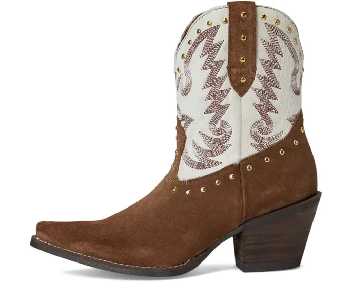 Ботильоны Dingo Rodeo Queen из замши и меха с декоративными шпильками