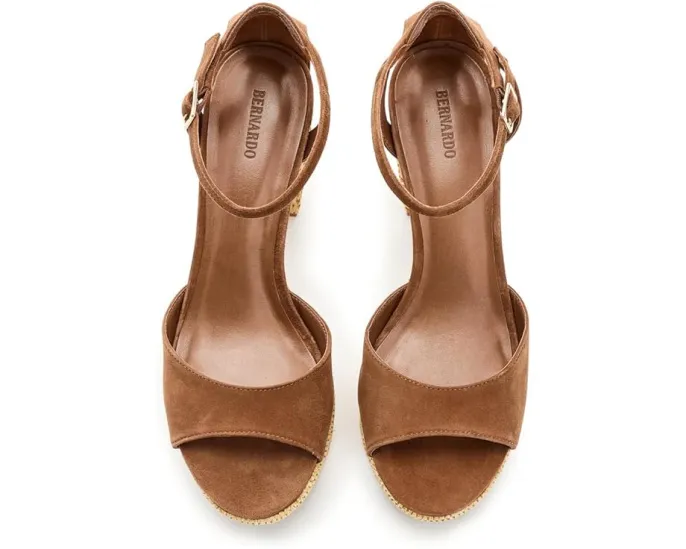 Сандалии Bernardo Valeria на платформе с высоким каблуком и регулируемым ремешком на щиколотке