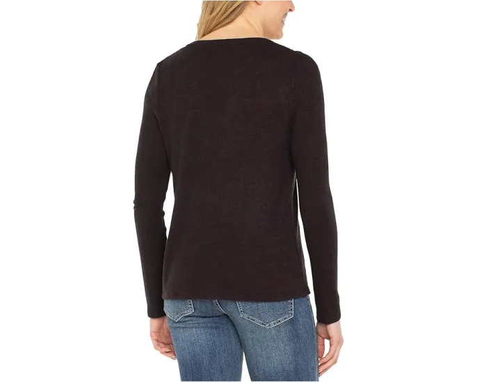 Liverpool Los Angeles топ с длинным рукавом V-образным вырезом и сборками