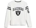 Футболка NFL Las Vegas Raiders с полосатым воротом (Little Kid/Big Kid)
