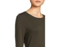 Eileen Fisher полупрозрачная футболка с длинным рукавом и круглым вырезом