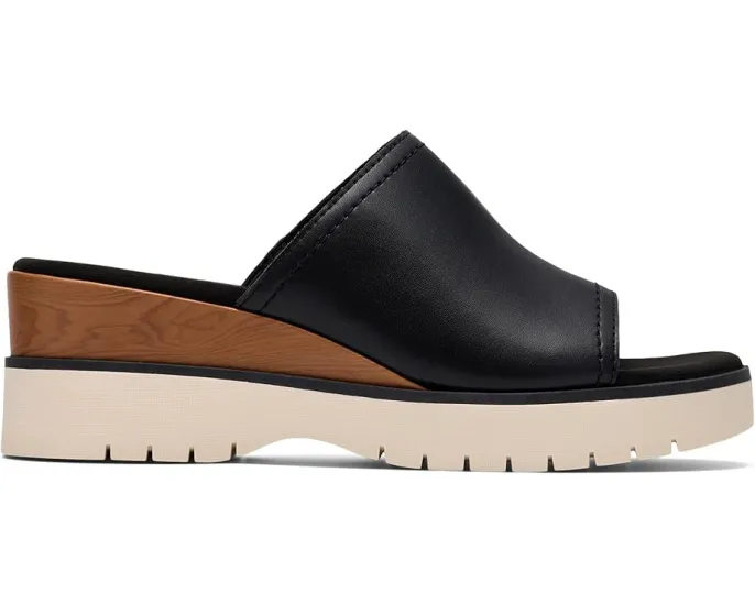 Сандалии Diaz Slide Clarks на среднем клине из мягкой кожи с регулируемой посадкой