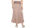 XCVI юбка Gored Peasant Skirt в норковом цвете из стрейч-поплина