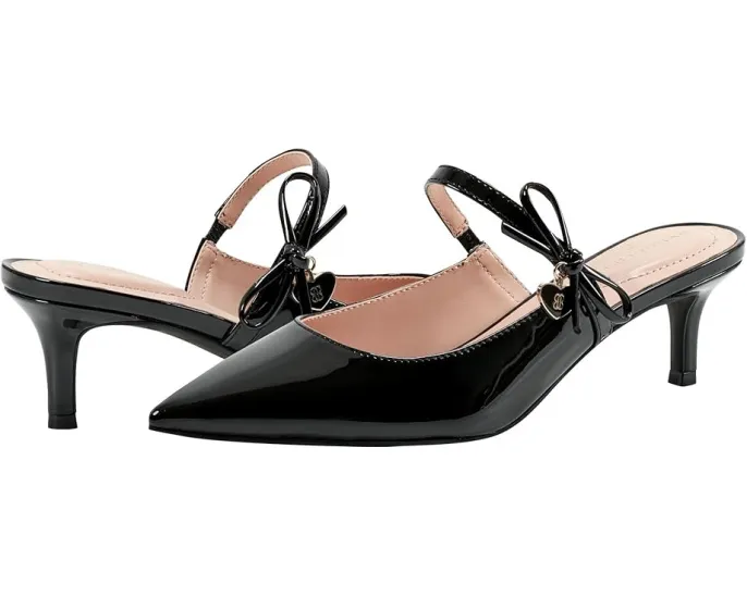 Туфли Mayblis на низком каблуке с бантом и шармом