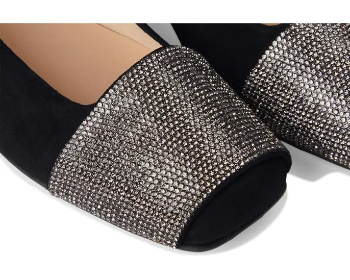 Лоферы Via от French Sole с квадратным носком и контрастным материалом