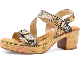 Сандалии Jess от L'Artiste by Spring Step с ручной росписью и пробковым каблуком
