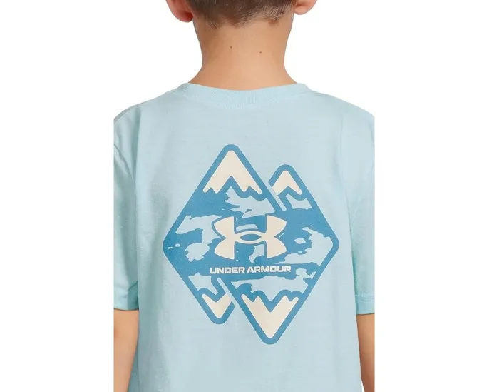 Детская футболка Under Armour Mountain Logo с круглым вырезом и короткими рукавами