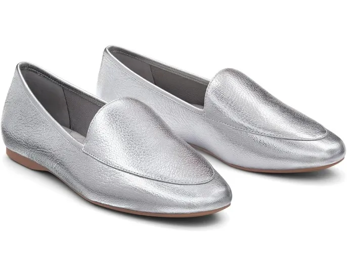 Birdies балетки Vesper Leather Flat серебристого цвета