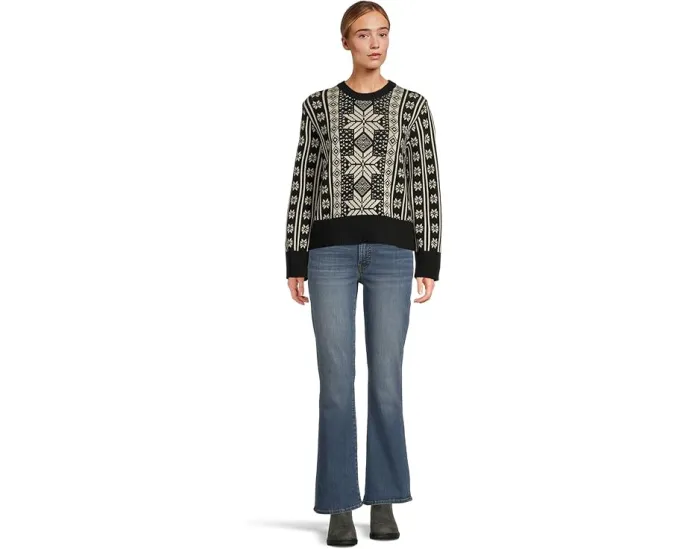 Свитер Faherty Sun Valley с круглой горловиной и снежинками