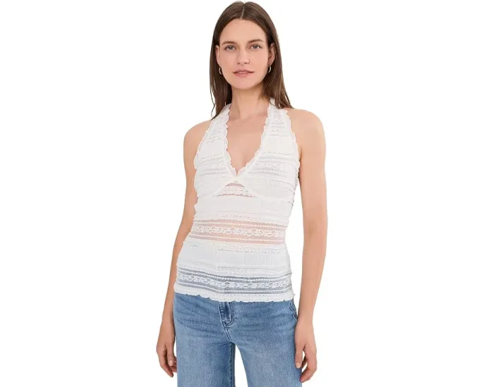 Топ Flirty Frills Halter Free People кружевной