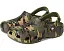 Детские кроксы Classic Camo Clogs с камуфляжным принтом и ремешком на пятке Crocs Kids