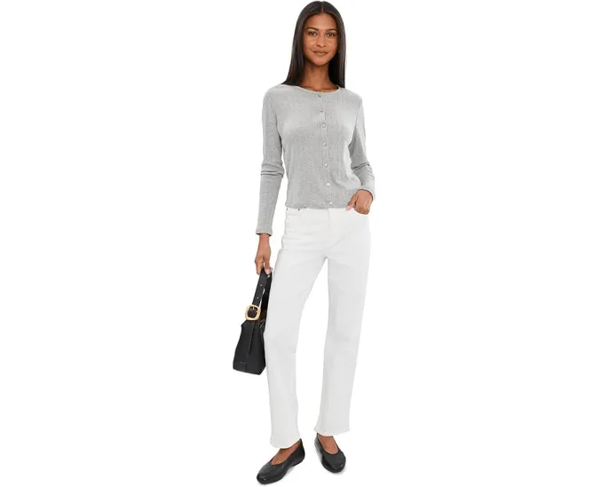 Джинсы Madewell The Dean Easy Straight прямого кроя цвета Tile White с высокой талией