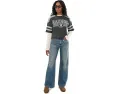 Укороченная футболка NFL Las Vegas Raiders с блестками Junk Food Clothing