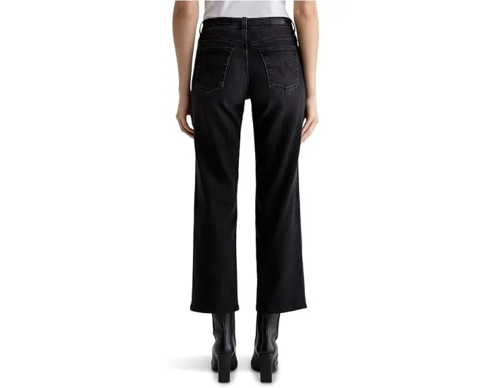 Прямые джинсы AG Jeans Brinley со средней посадкой в цвете Nebula