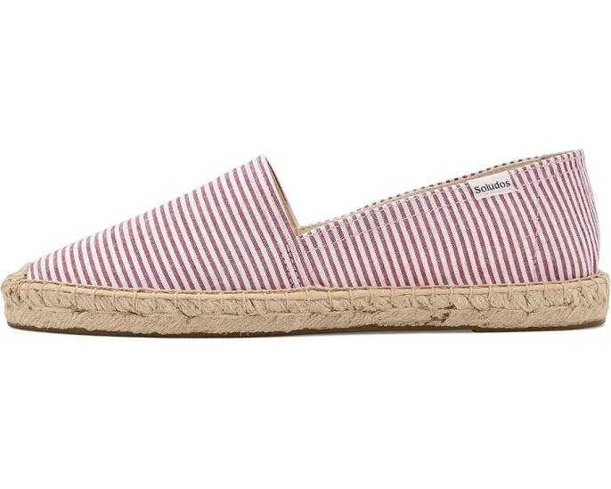 Эспадрильи Soludos Seersucker Original из хлопка с джутовой подошвой